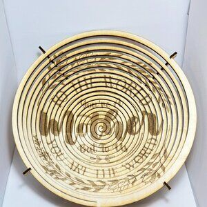 Wooden Spiral Bowl "To the World you're a Mother, but to me you are the World"